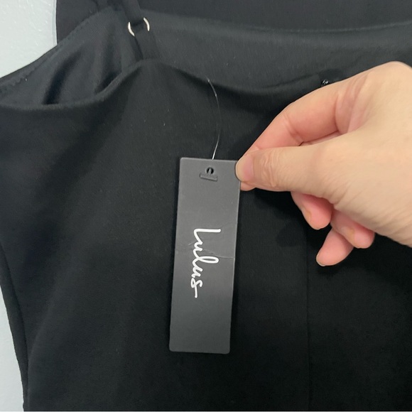 Lulus Drinks On Me Black Sleeveless Pleated Bodycon Dress Small - Picture 12 of 15